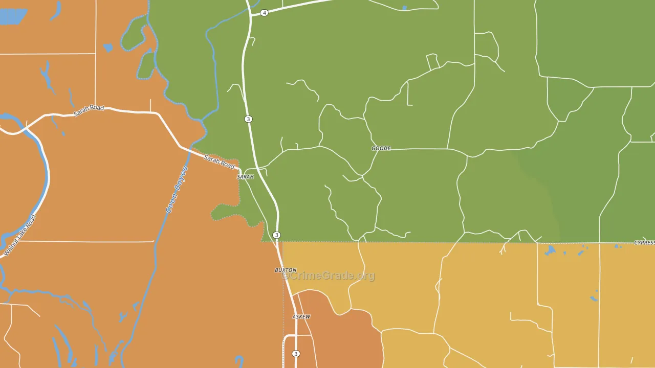 Sarah, MS Map of Vandalism Rates