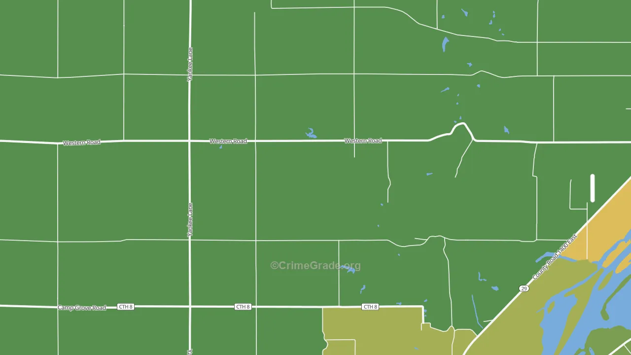 Saratoga Center, IL Map of Vandalism Rates
