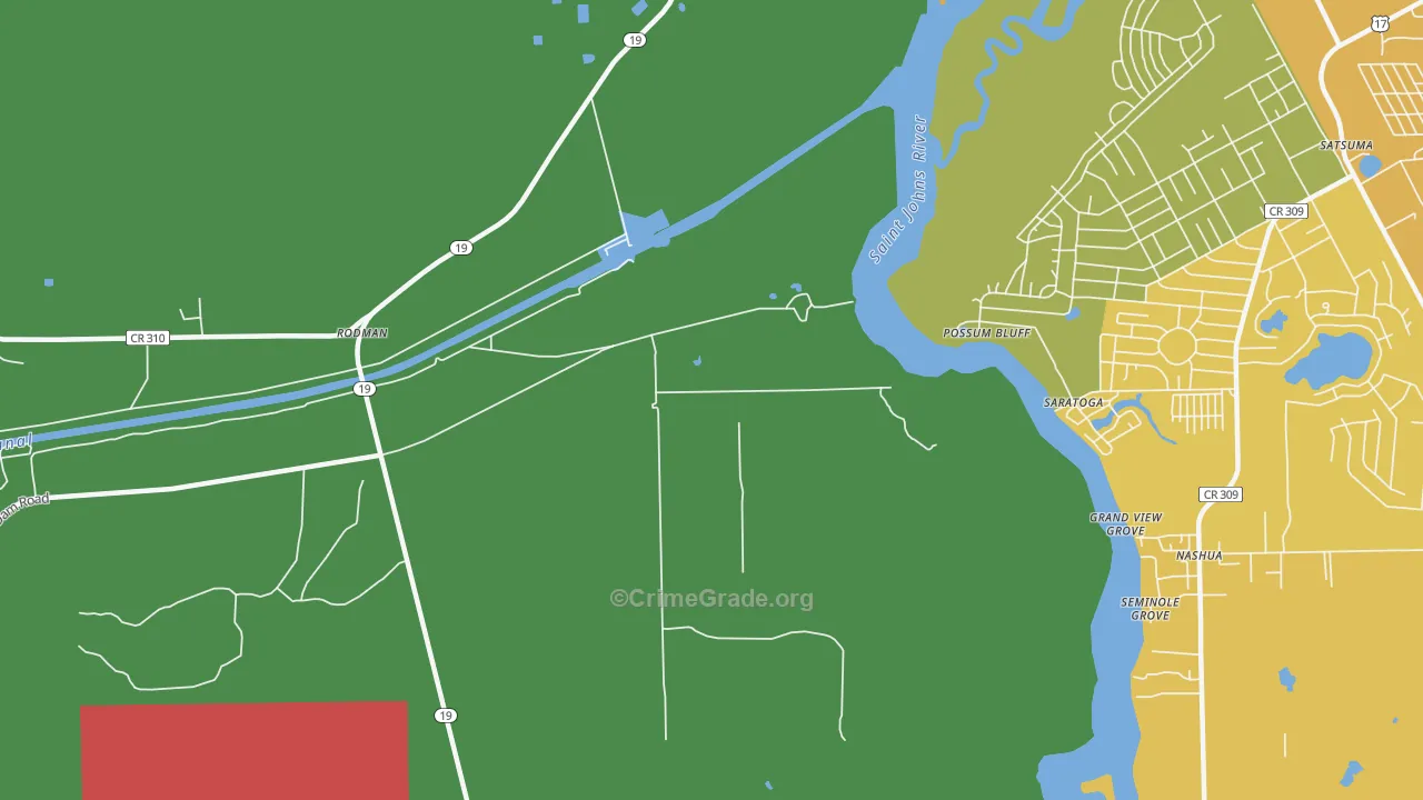Saratoga, FL Map of Vandalism Rates
