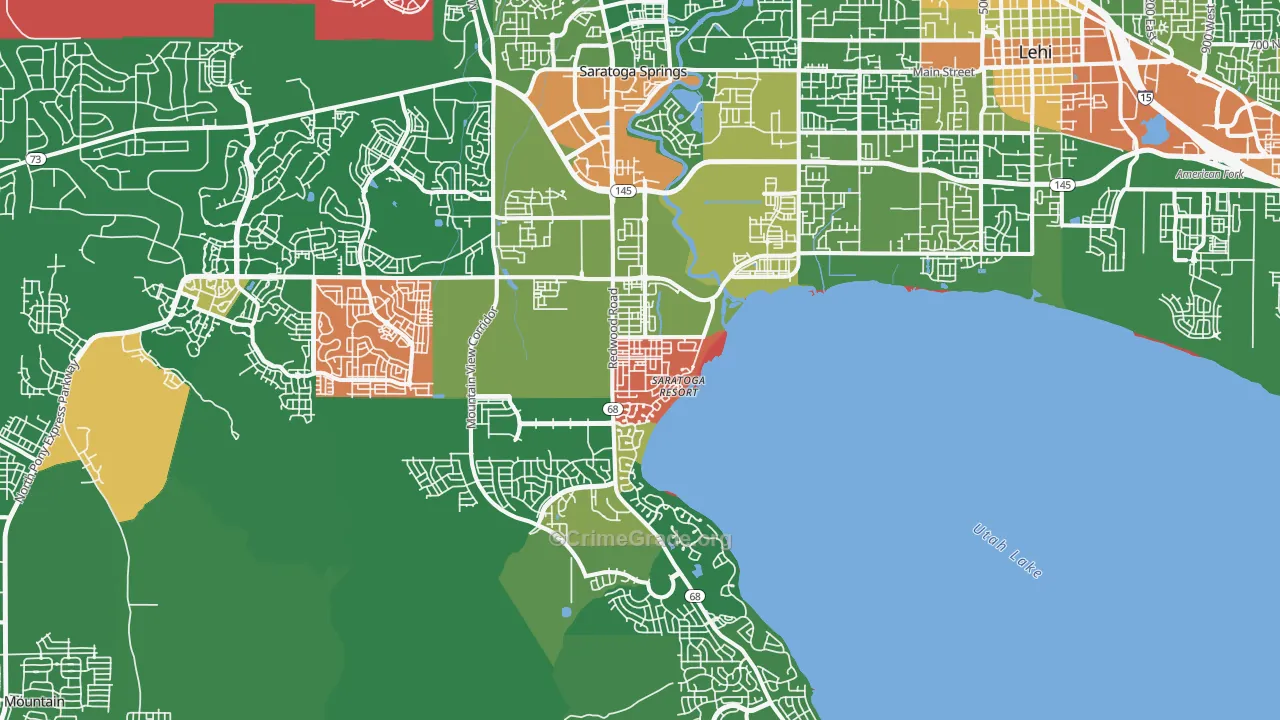 Saratoga Springs, UT Map of Vandalism Rates