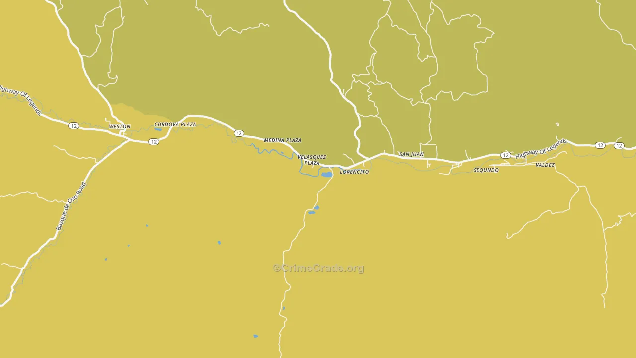 Sarcillo, CO Map of Vandalism Rates