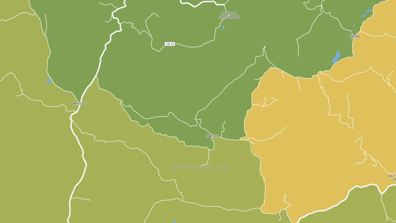 Sarton, WV Map of Vandalism Rates