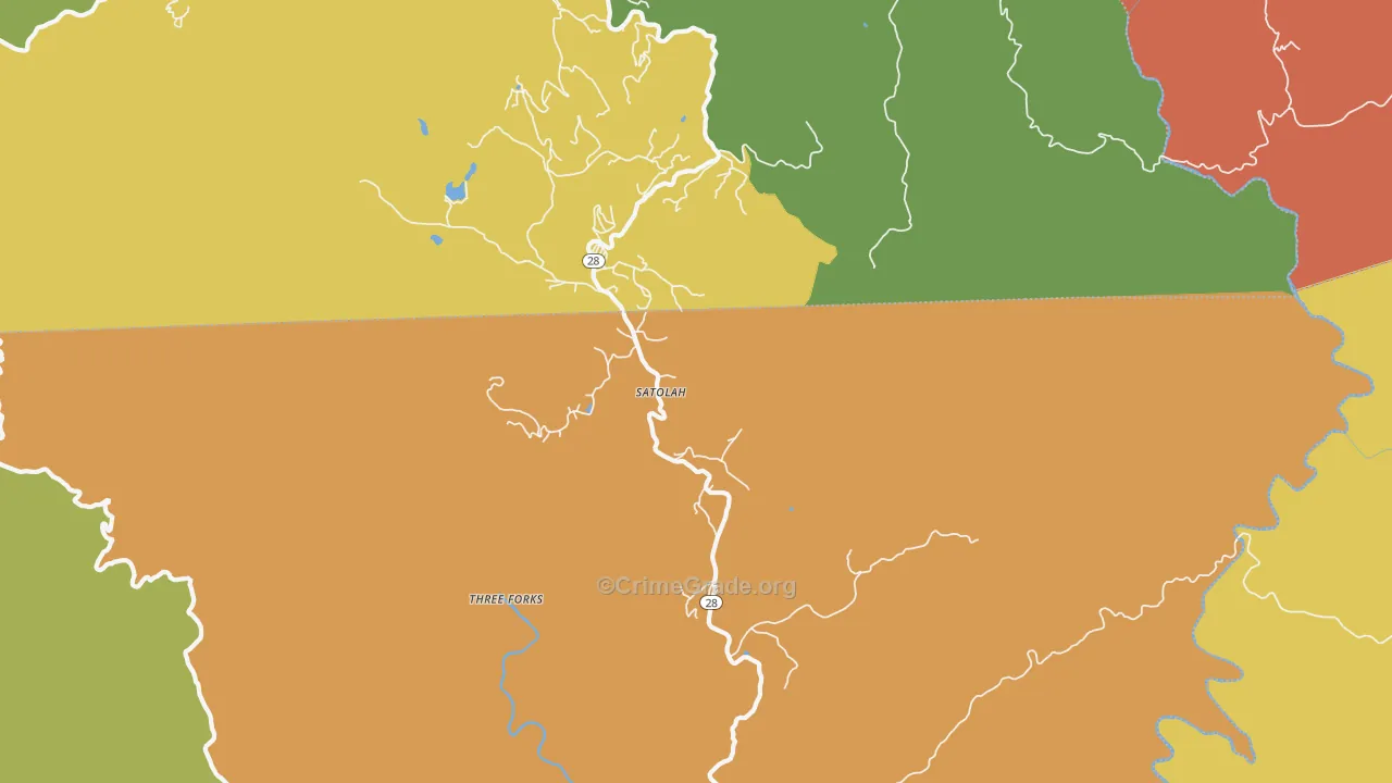 Satolah, GA Map of Vandalism Rates