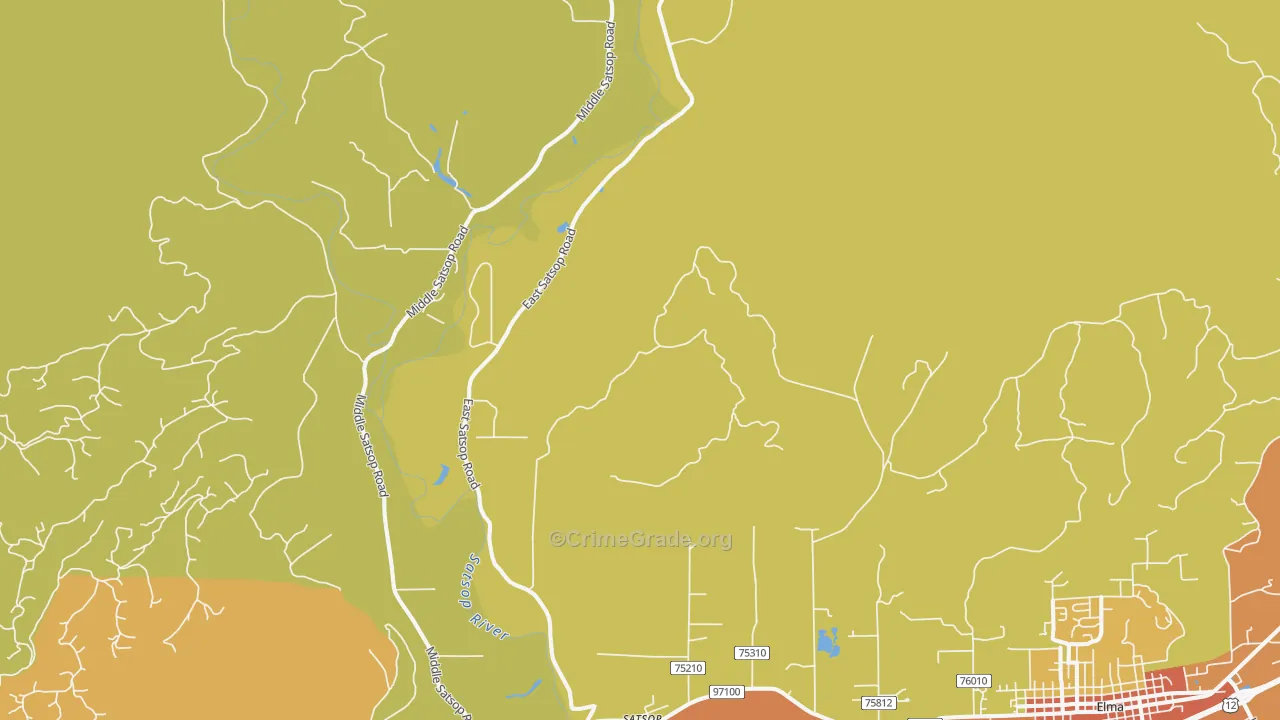 Satsop, WA Map of Vandalism Rates