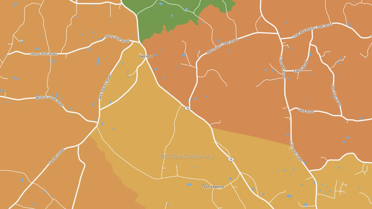 Satterwhite, NC Map of Vandalism Rates