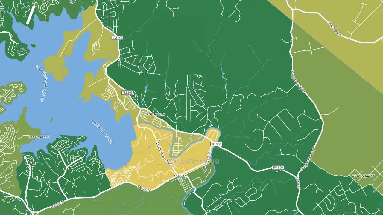 Sattler, TX Map of Vandalism Rates