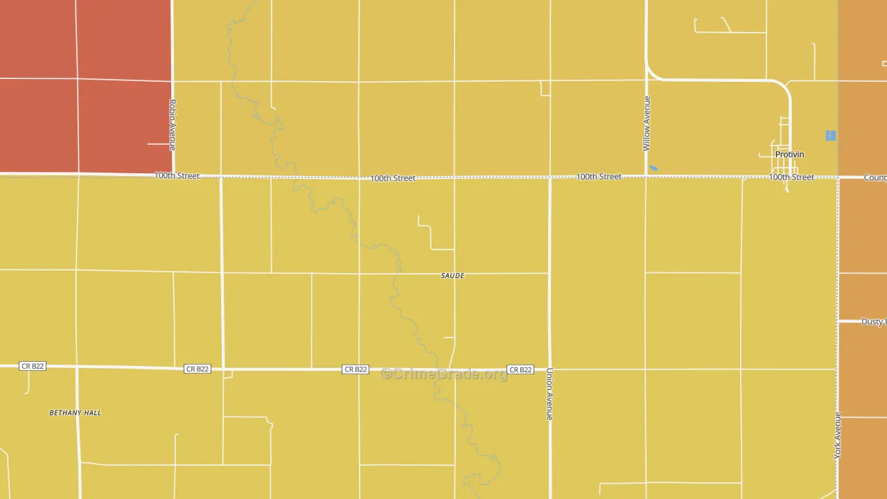 Saude, IA Map of Vandalism Rates