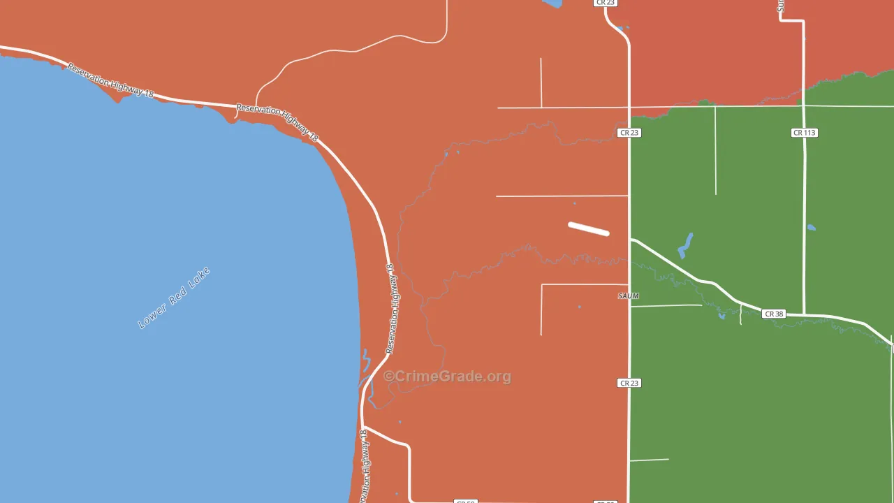 Saum, MN Map of Vandalism Rates