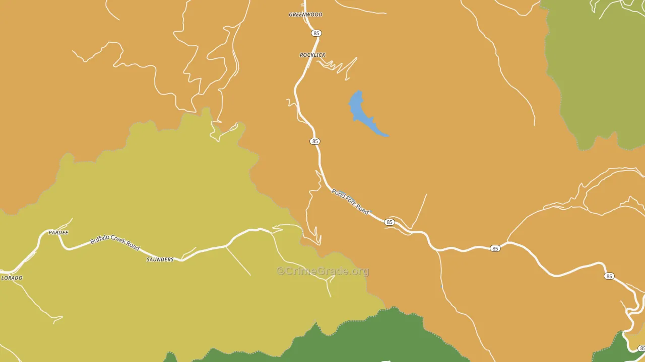 Saunders, WV Map of Vandalism Rates