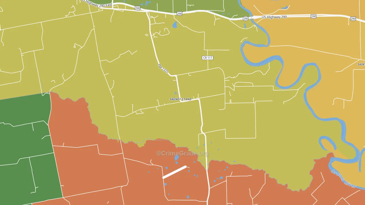 Sauney Stand, TX Map of Vandalism Rates