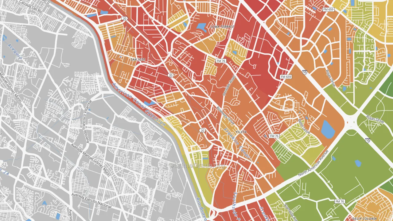 Save The Valley 21, El Paso, TX Map of Vandalism Rates