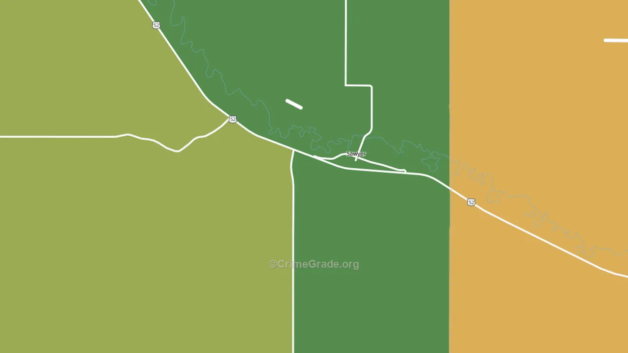Sawyer, ND Map of Vandalism Rates