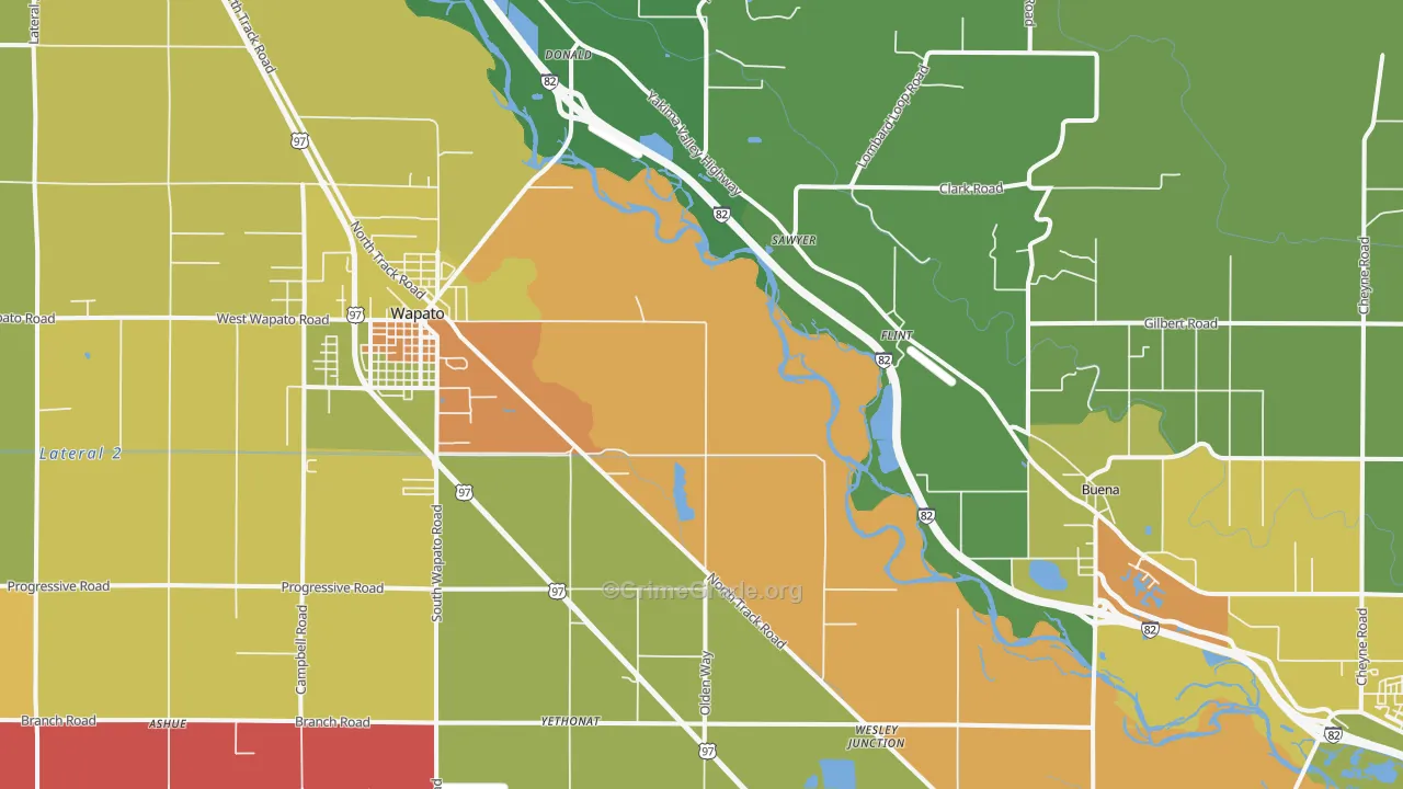 Sawyer, WA Map of Vandalism Rates