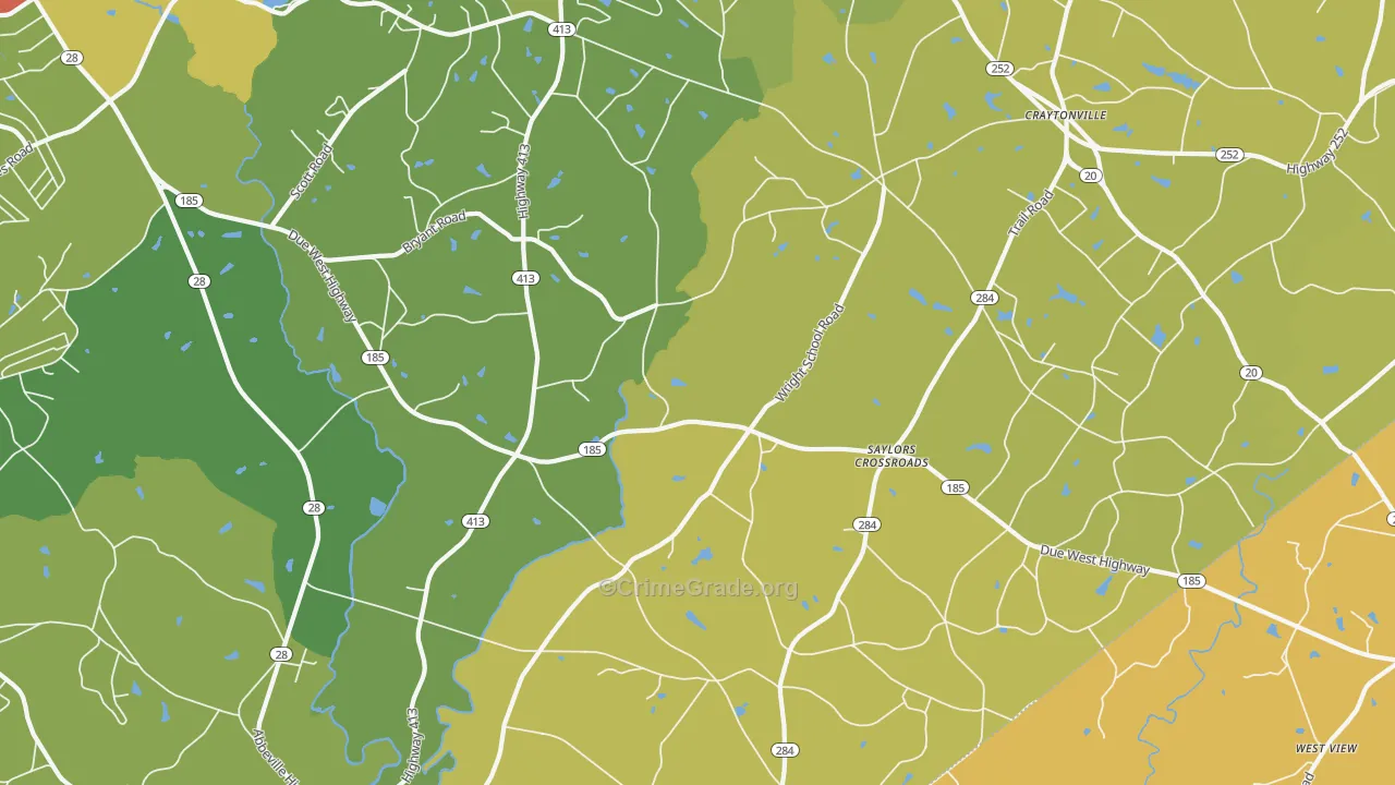 Saylors Crossroads, SC Map of Vandalism Rates