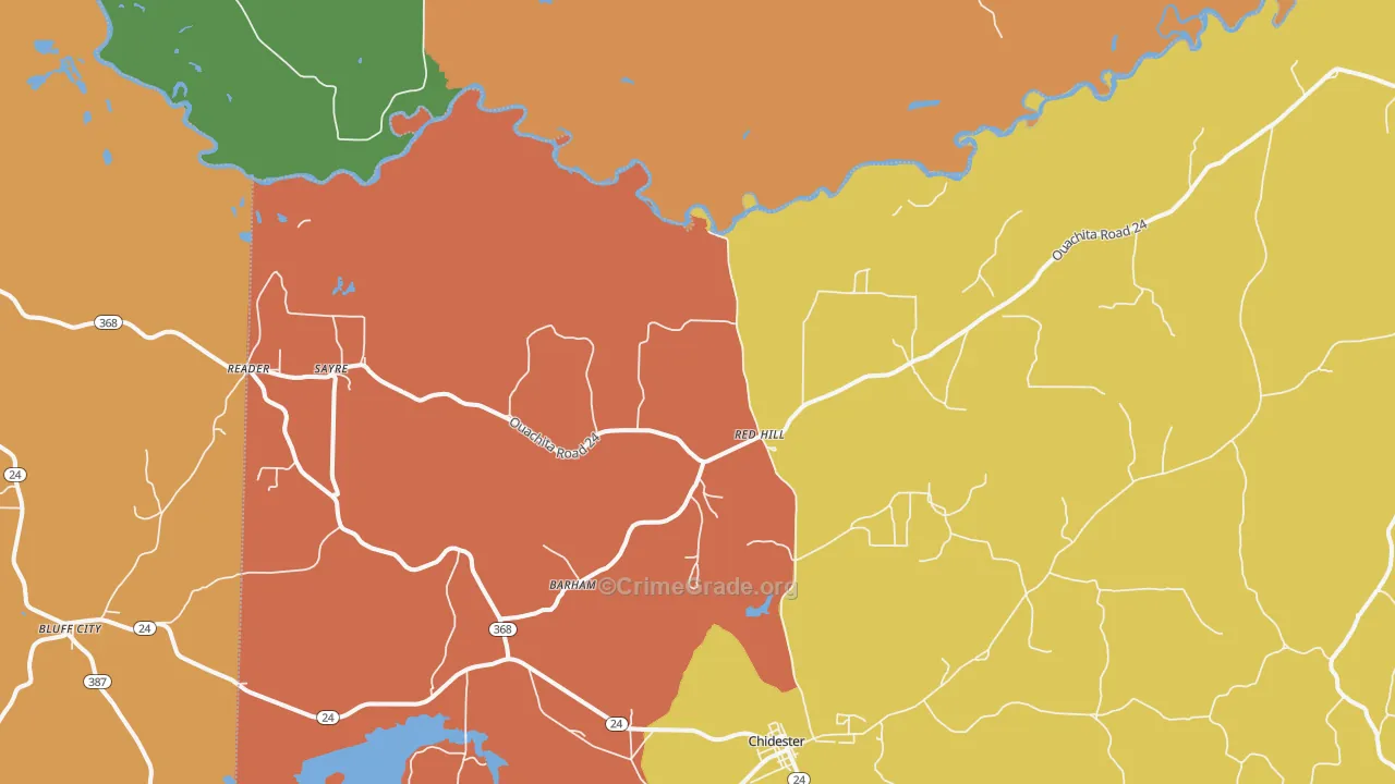 Sayre, AR Map of Vandalism Rates