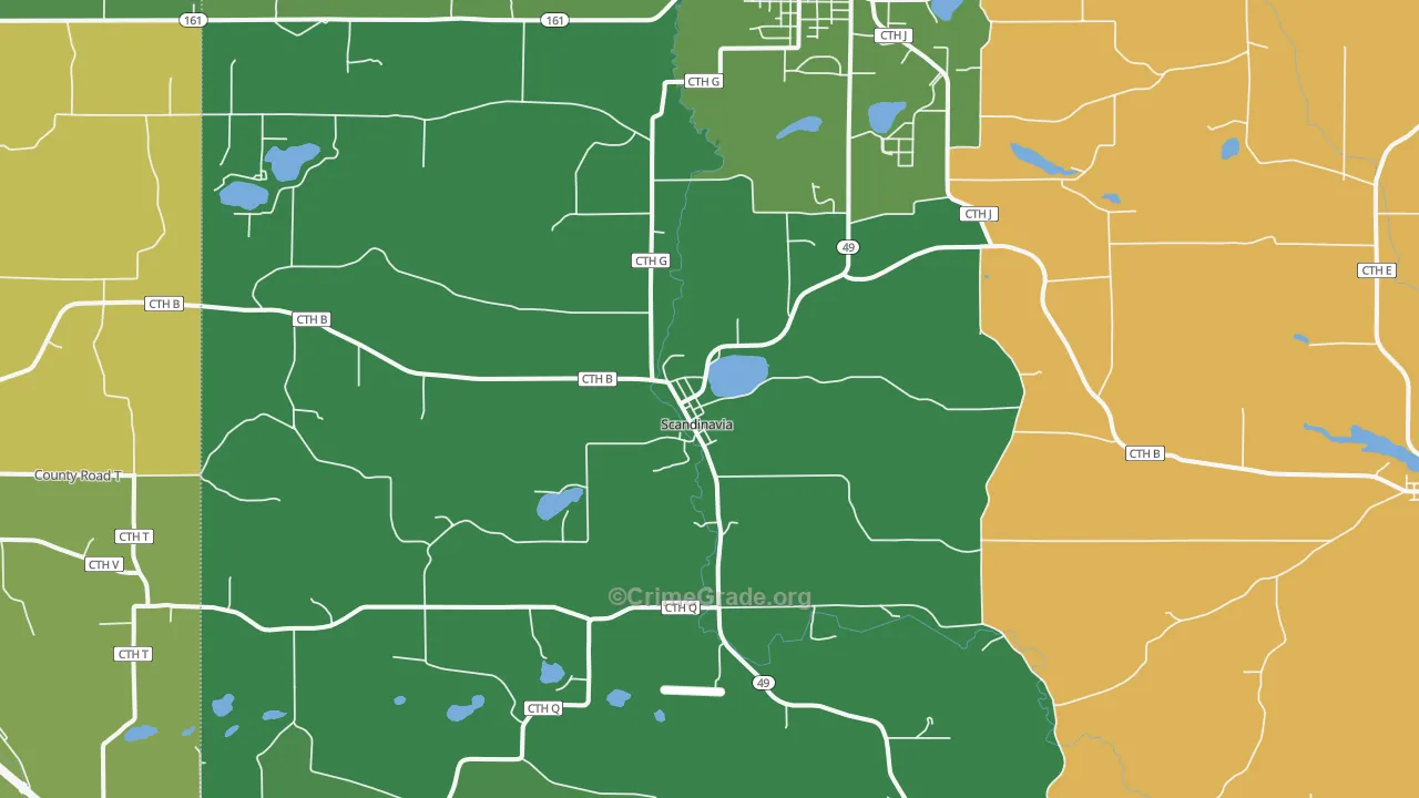 Scandinavia, WI Map of Vandalism Rates