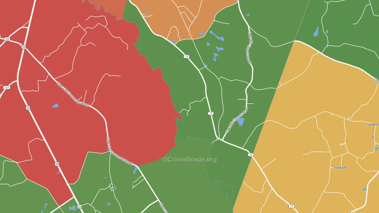 Scarboro, GA Map of Vandalism Rates