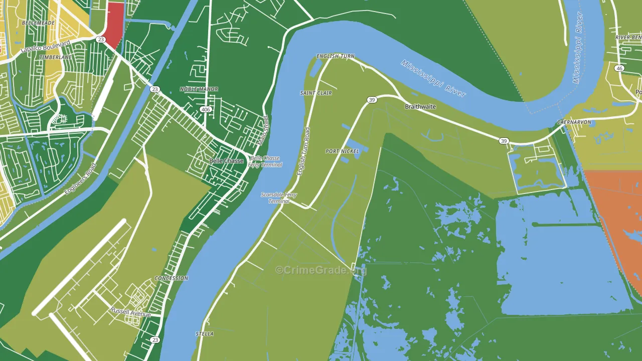Scarsdale, LA Map of Vandalism Rates
