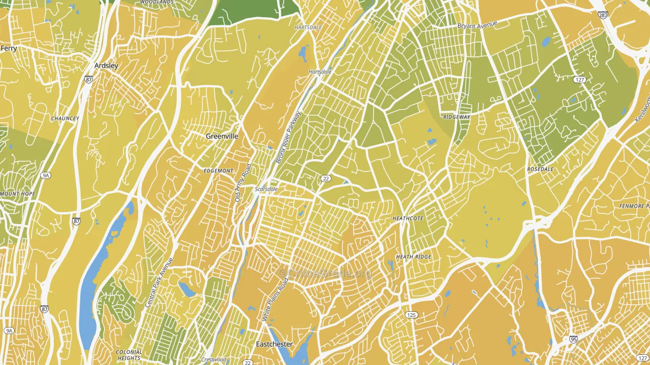 Scarsdale, NY Map of Vandalism Rates