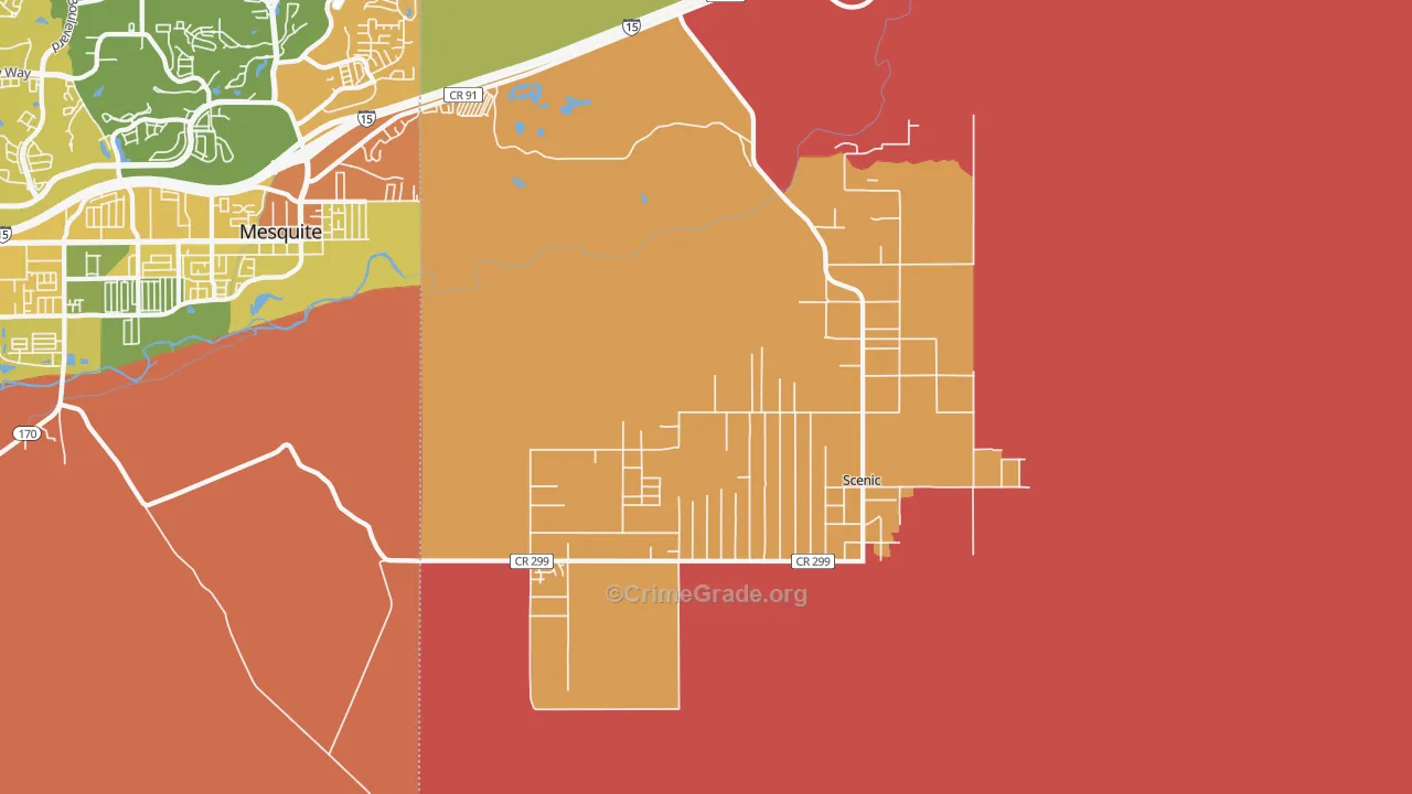 Scenic, AZ Map of Vandalism Rates