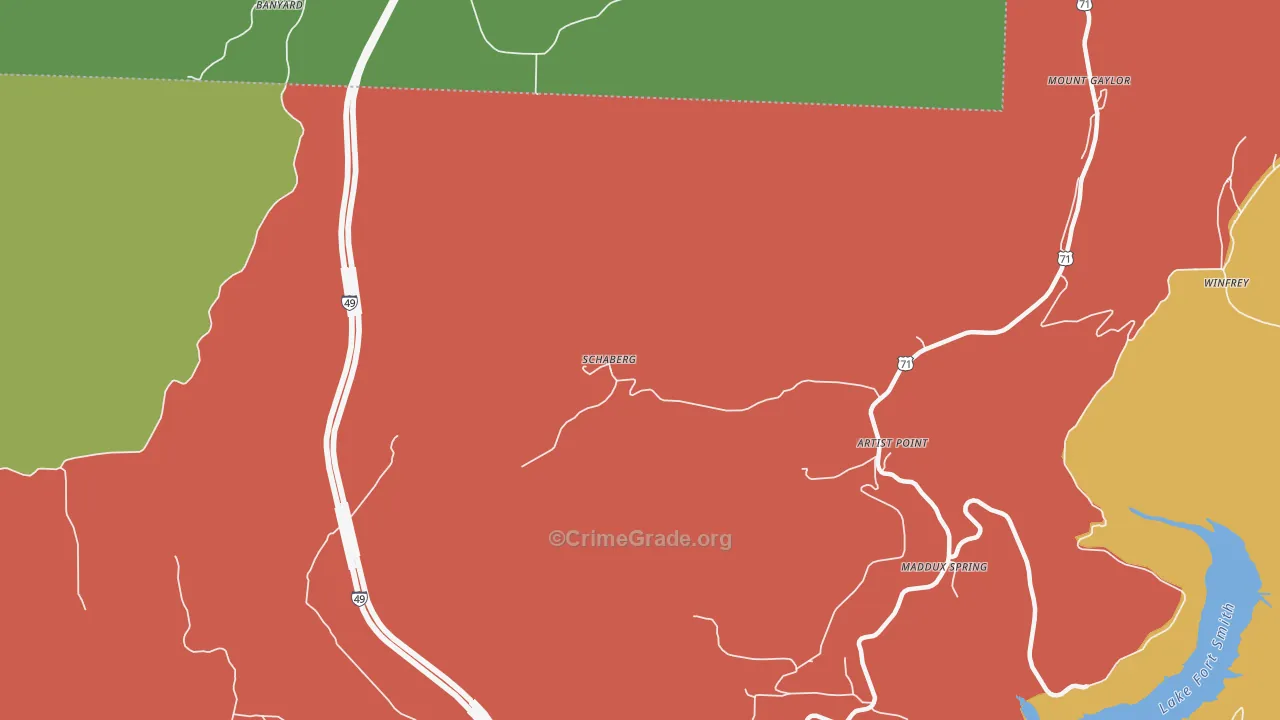 Schaberg, AR Map of Vandalism Rates