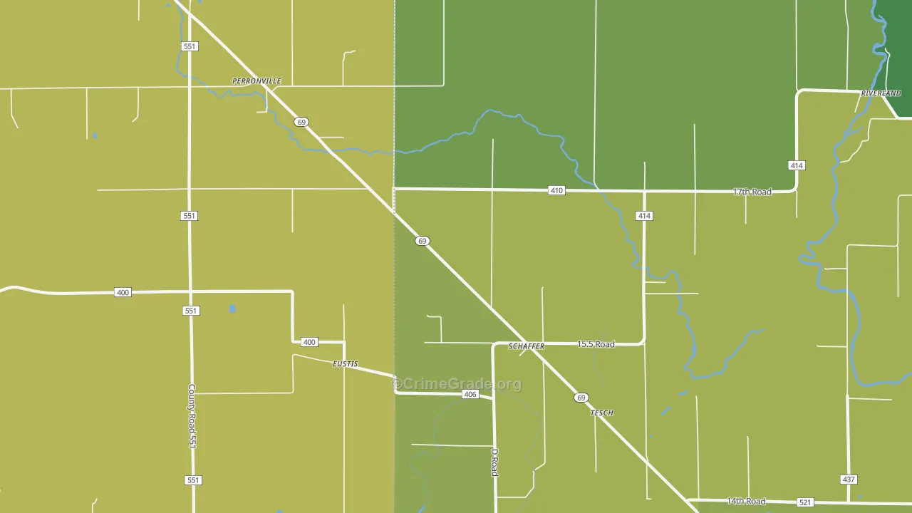 Schaffer, MI Map of Vandalism Rates