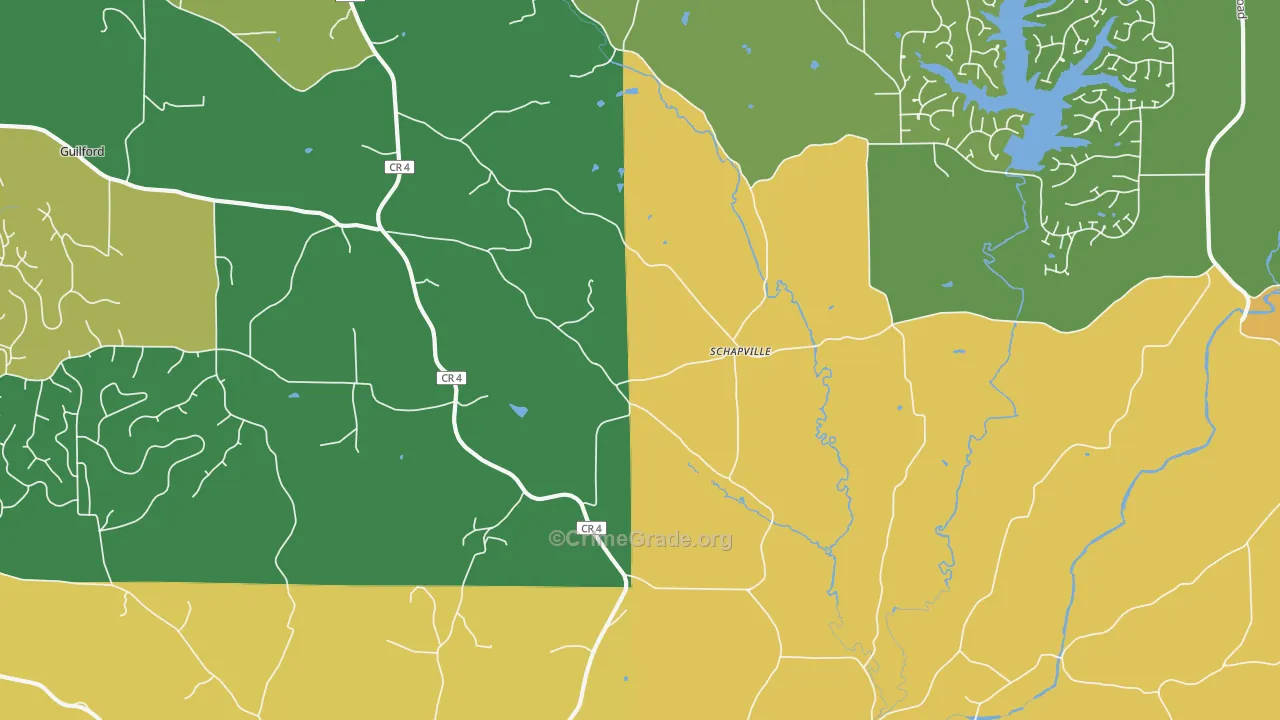 Schapville, IL Map of Vandalism Rates