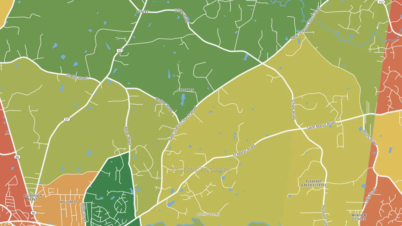 Schley, NC Map of Vandalism Rates