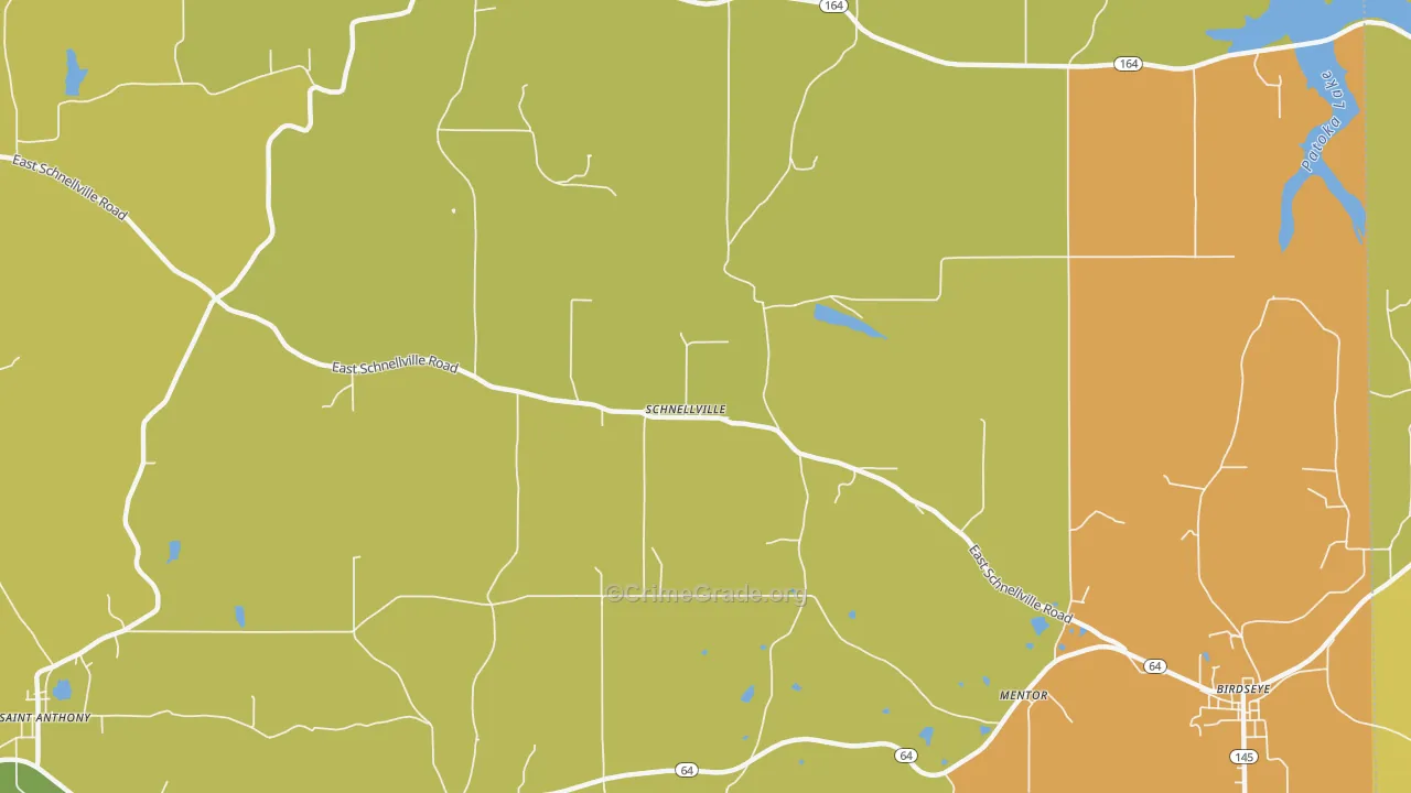 Schnellville, IN Map of Vandalism Rates
