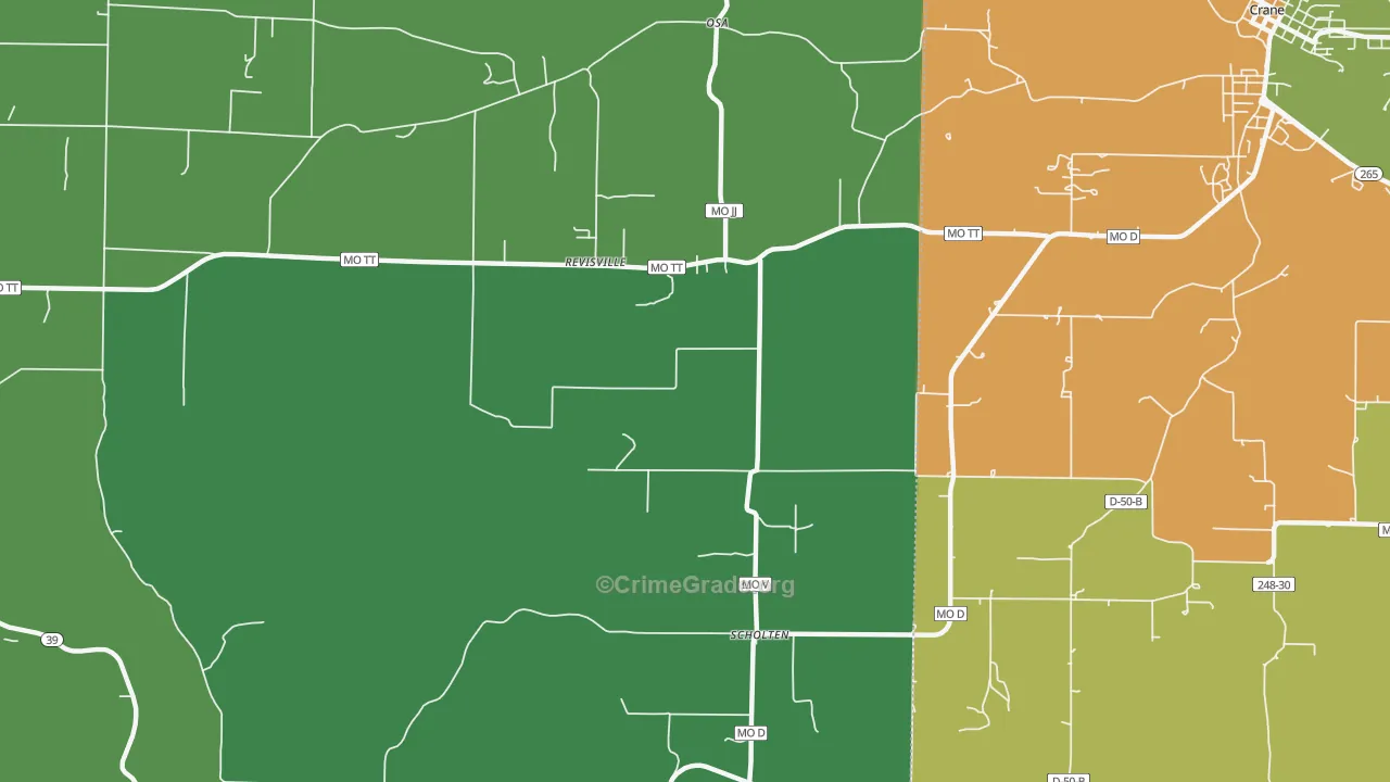Scholten, MO Map of Vandalism Rates