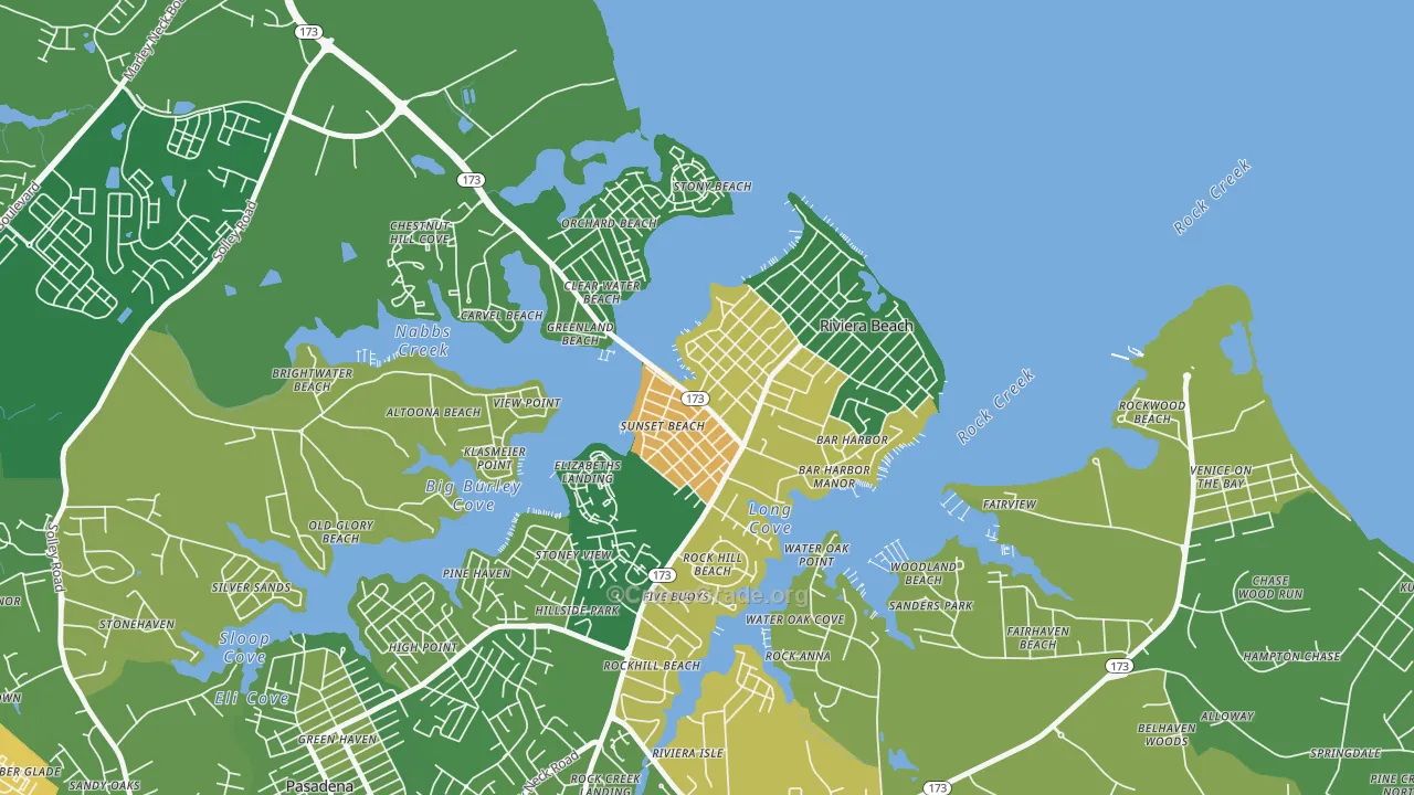 School Gardens, Riviera Beach, MD Map of Vandalism Rates