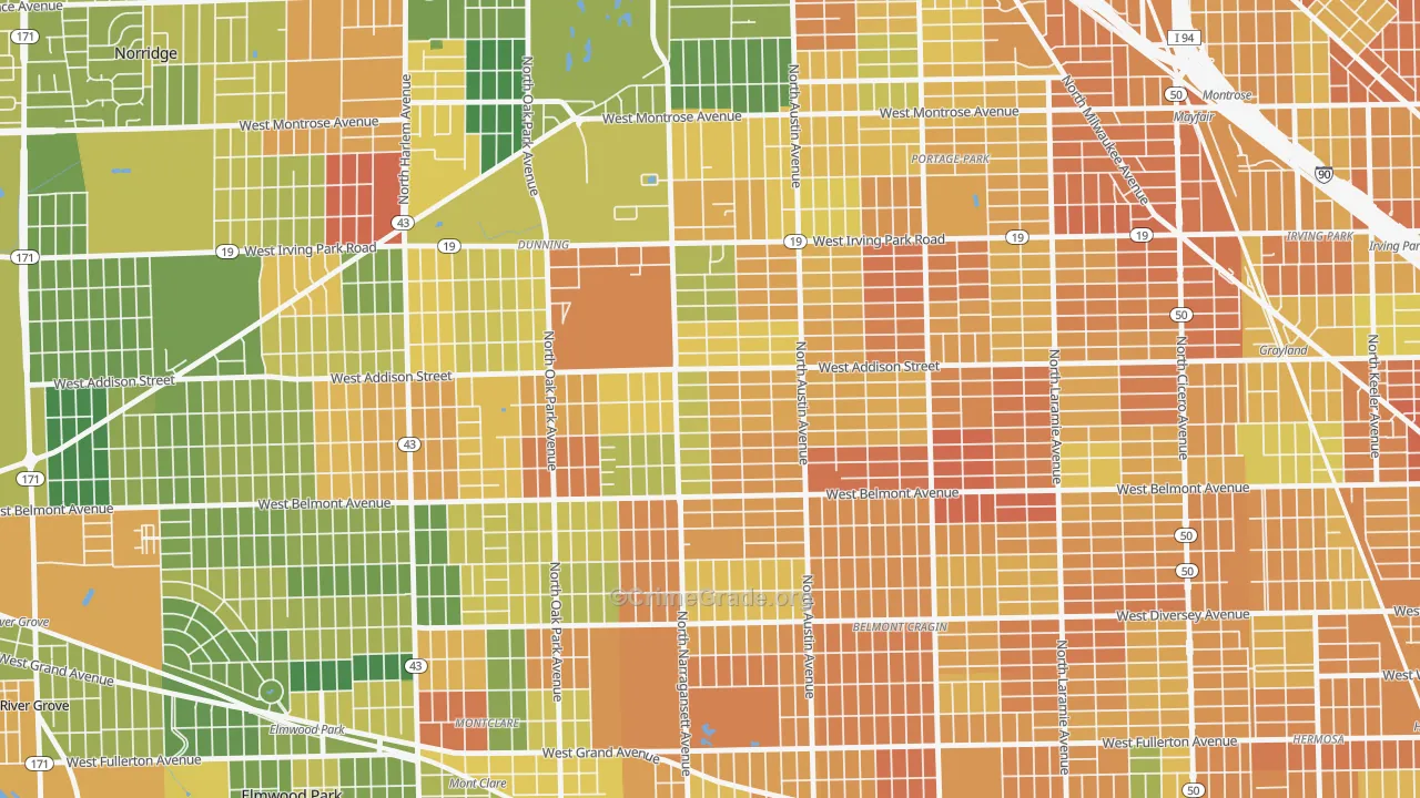 Schorsch, Chicago, IL Map of Vandalism Rates