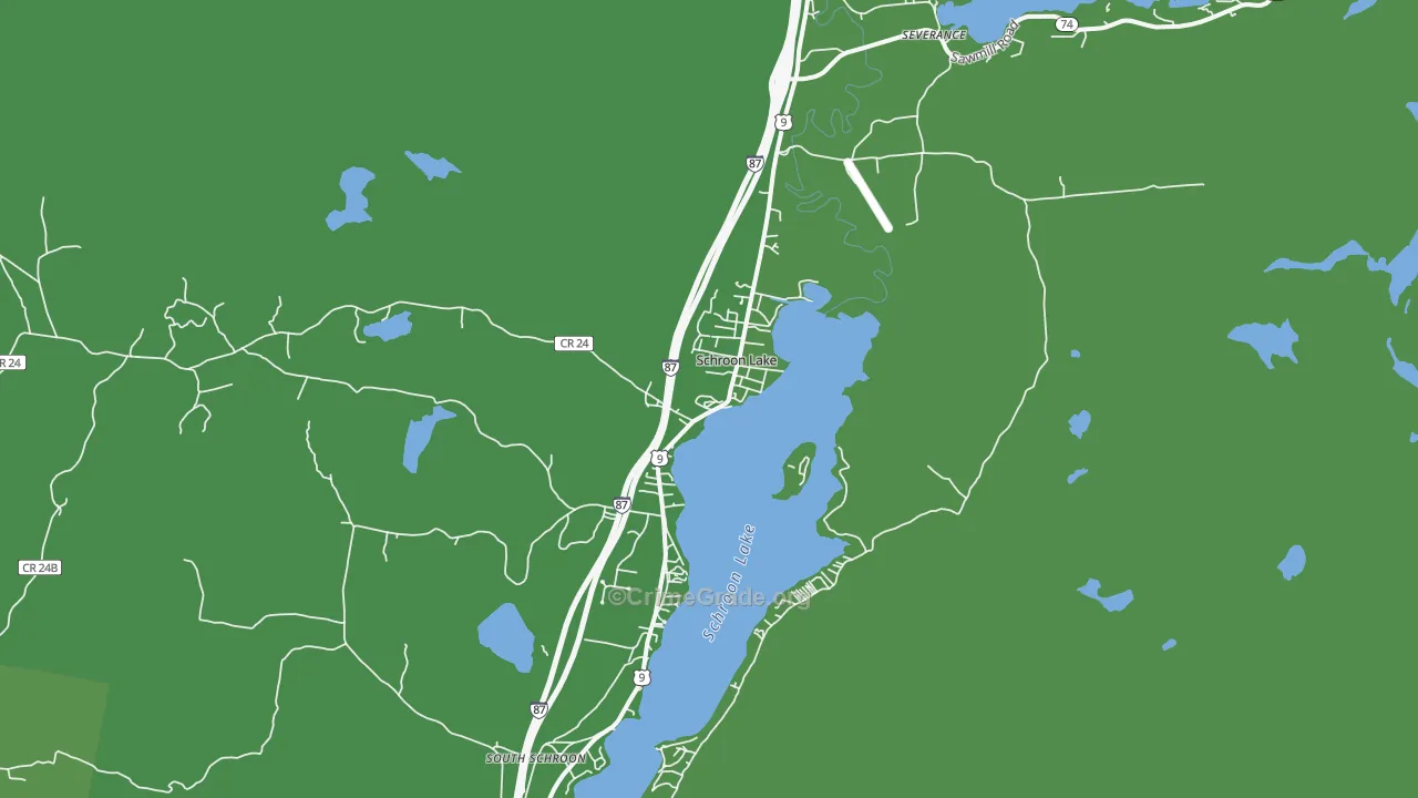 Schroon Lake, NY Map of Vandalism Rates
