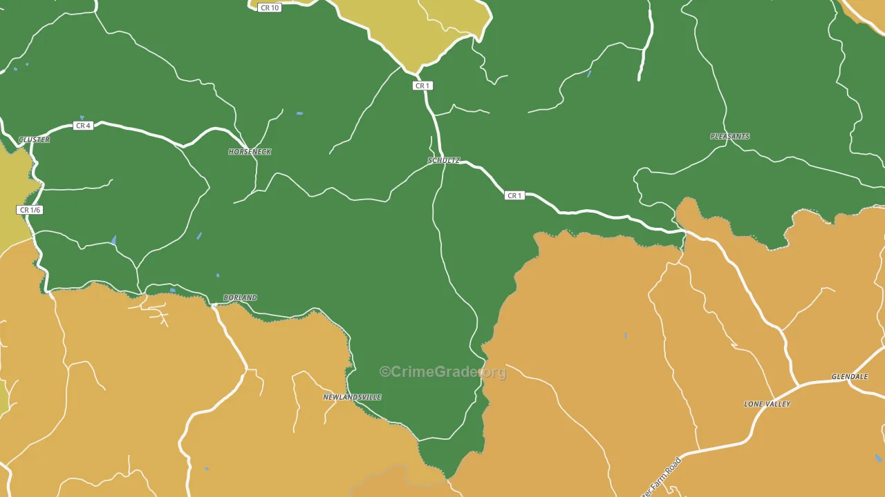 Schultz, WV Map of Vandalism Rates