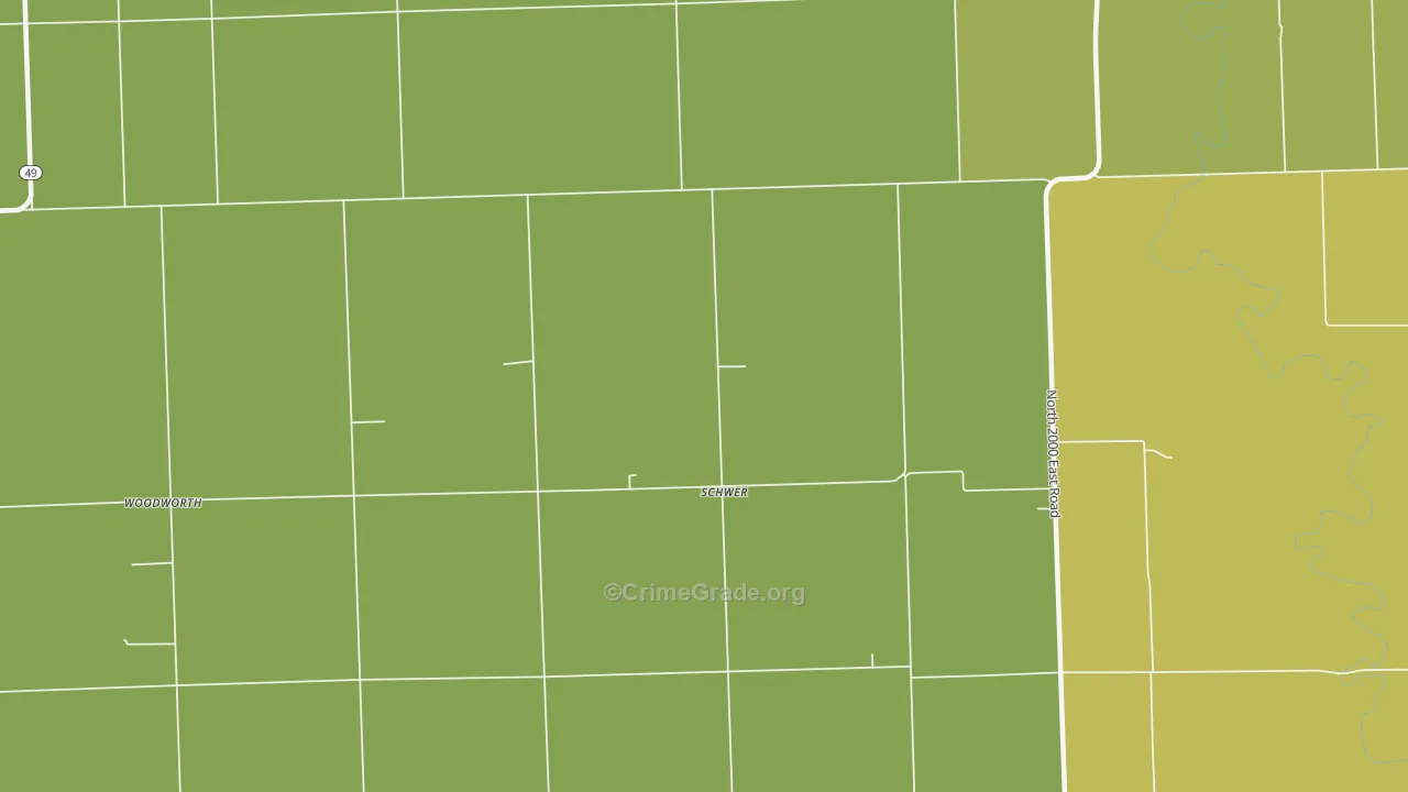 Schwer, IL Map of Vandalism Rates