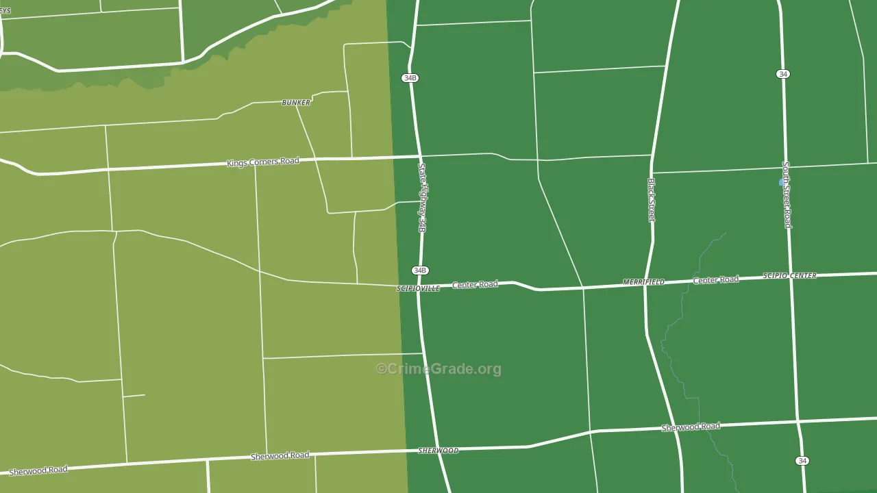 Scipioville, NY Map of Vandalism Rates