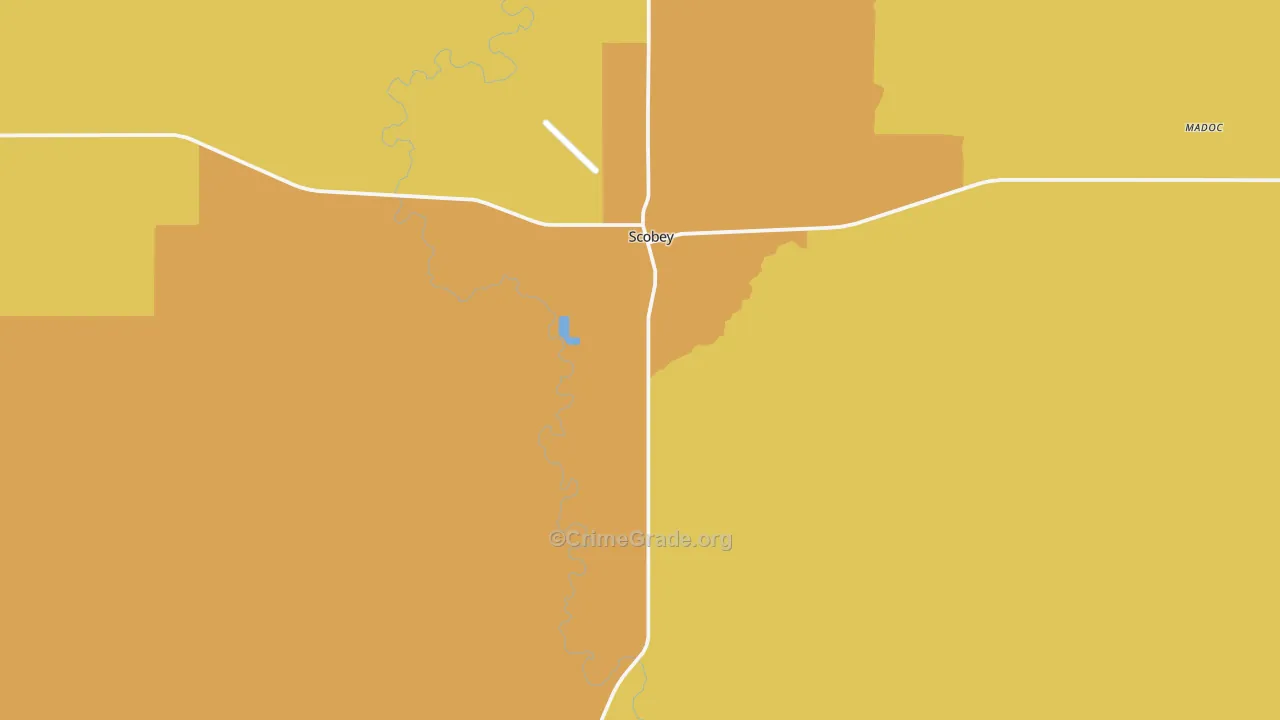 Scobey, MT Map of Vandalism Rates