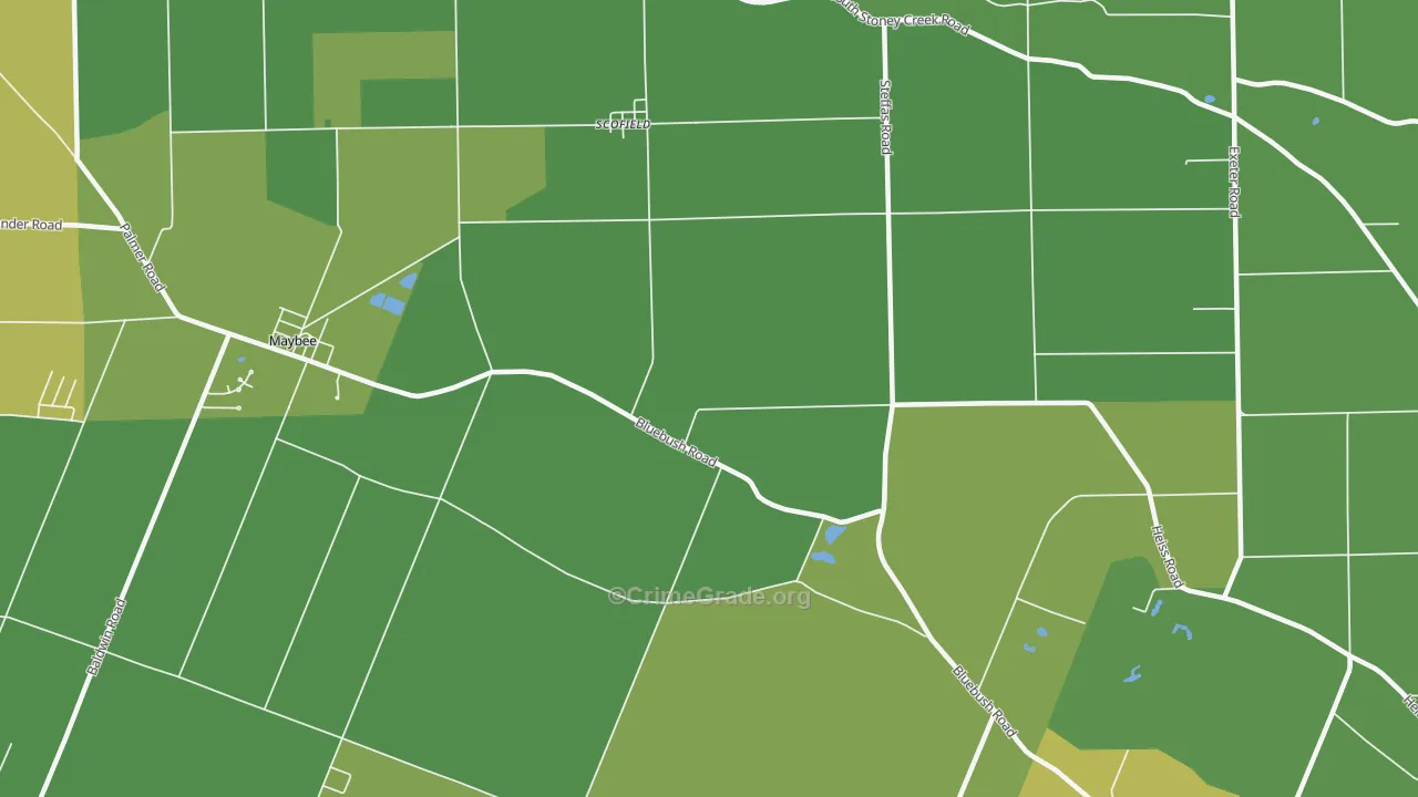 Scofield, MI Map of Vandalism Rates