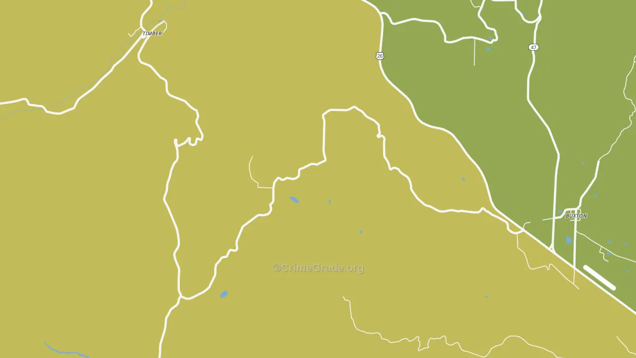 Scofield, OR Map of Vandalism Rates