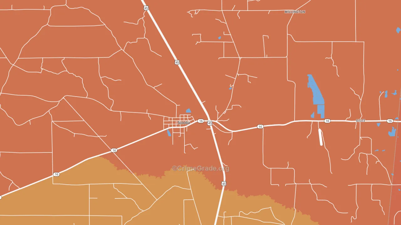 Scooba, MS Map of Vandalism Rates