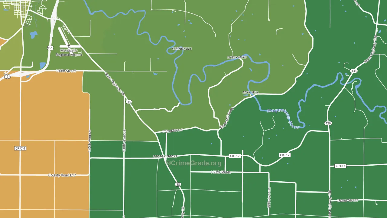 Scotch Grove, IA Map of Vandalism Rates