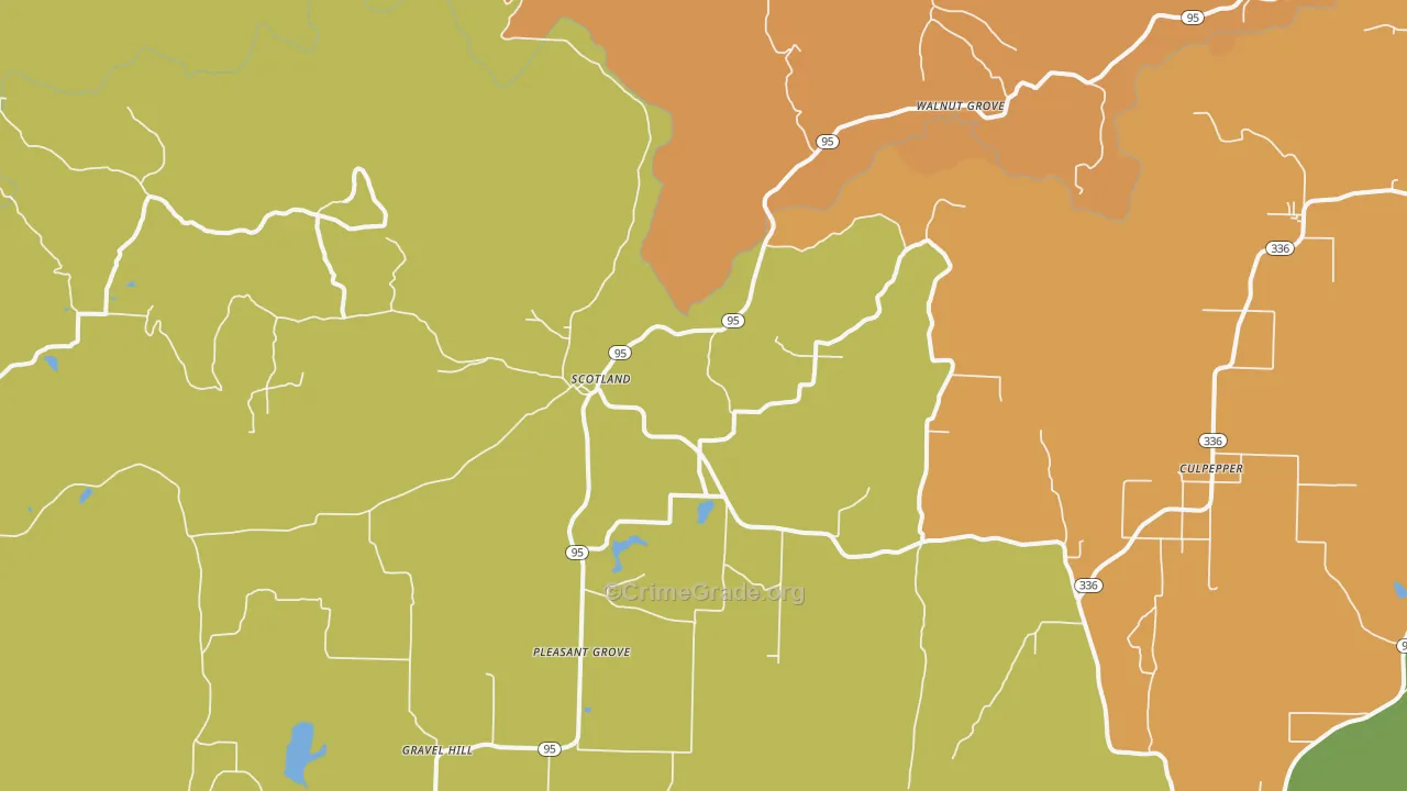 Scotland, AR Map of Vandalism Rates