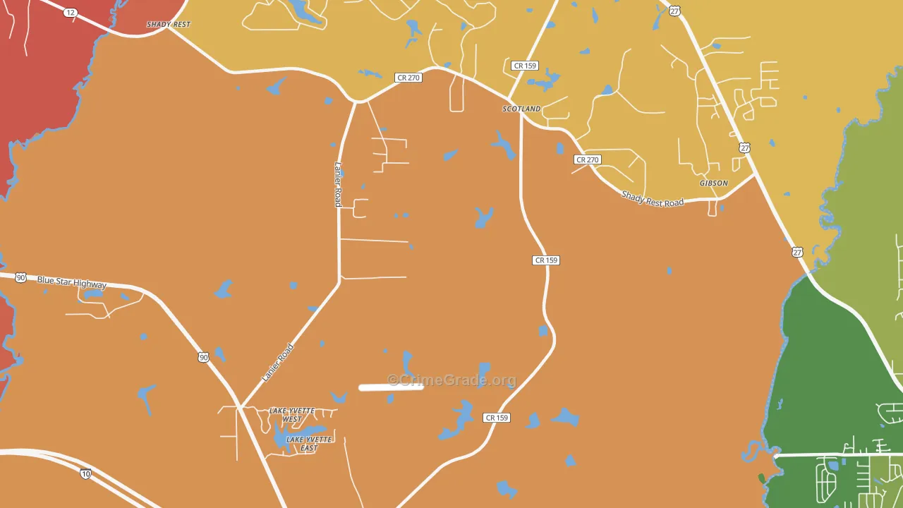 Scotland, FL Map of Vandalism Rates