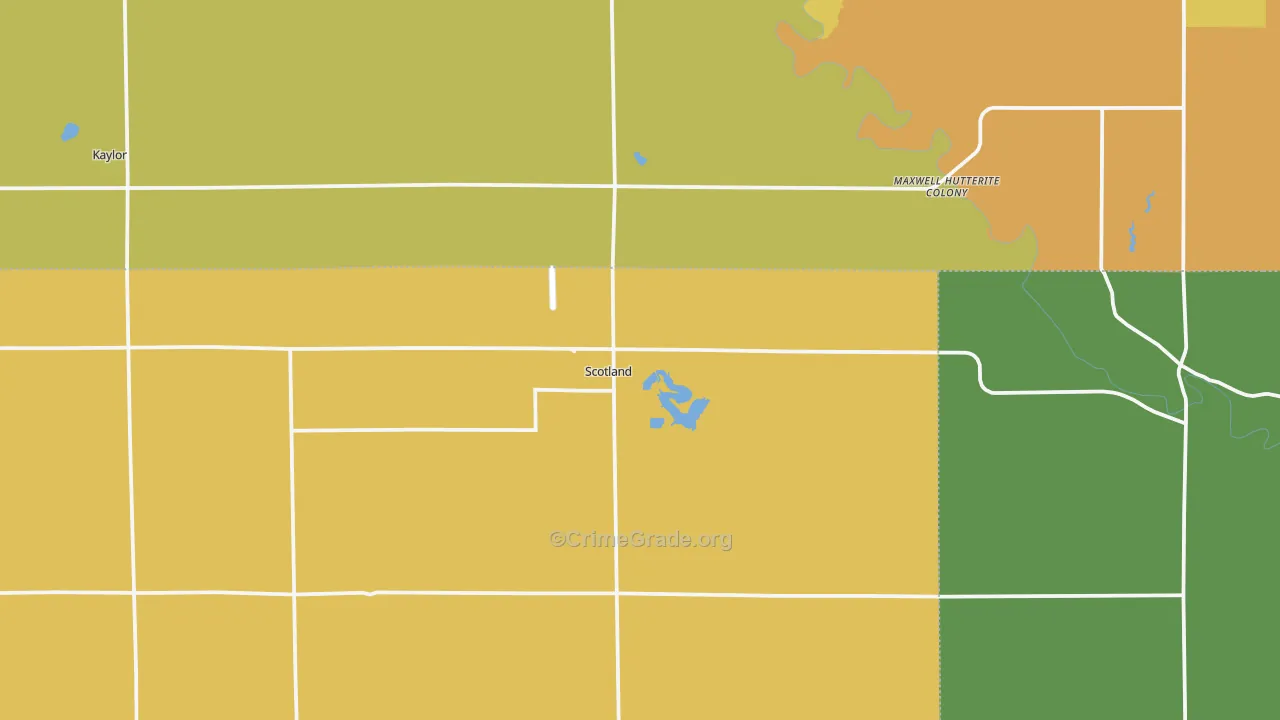 Scotland, SD Map of Vandalism Rates