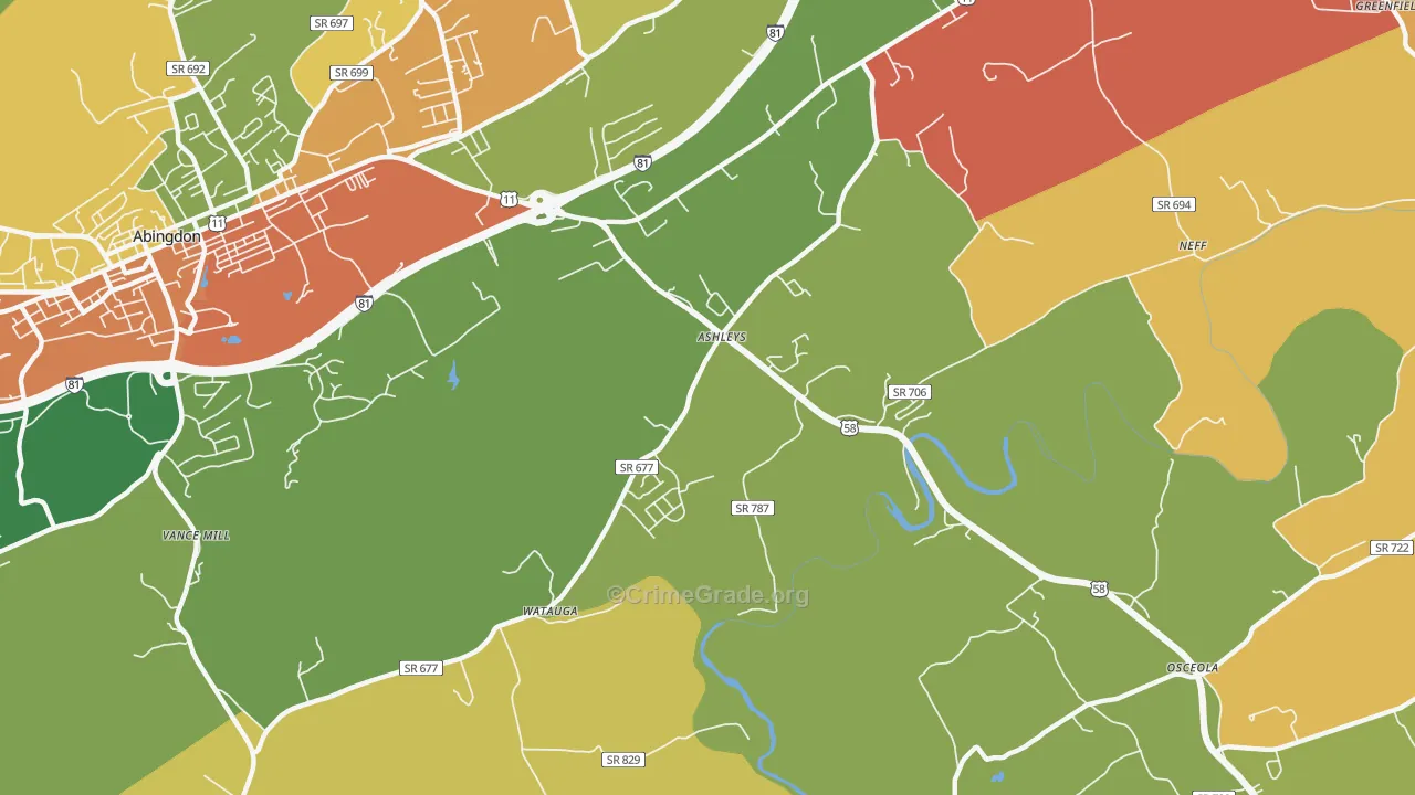 Scott Addition, VA Map of Vandalism Rates