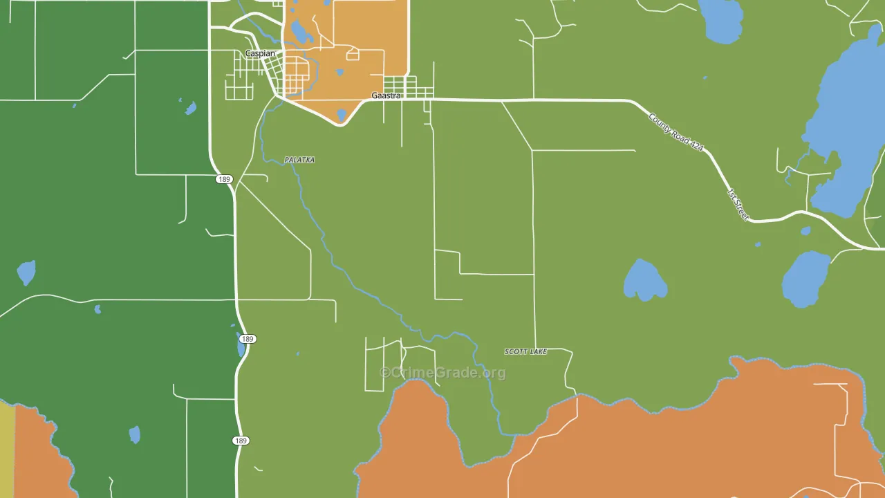 Scott Lake, MI Map of Vandalism Rates