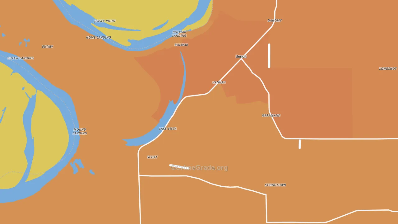 Scott, MS Map of Vandalism Rates