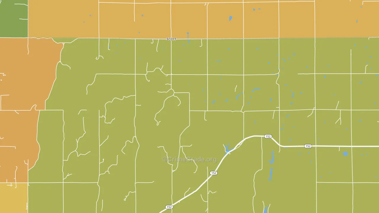 Scott, OK Map of Vandalism Rates