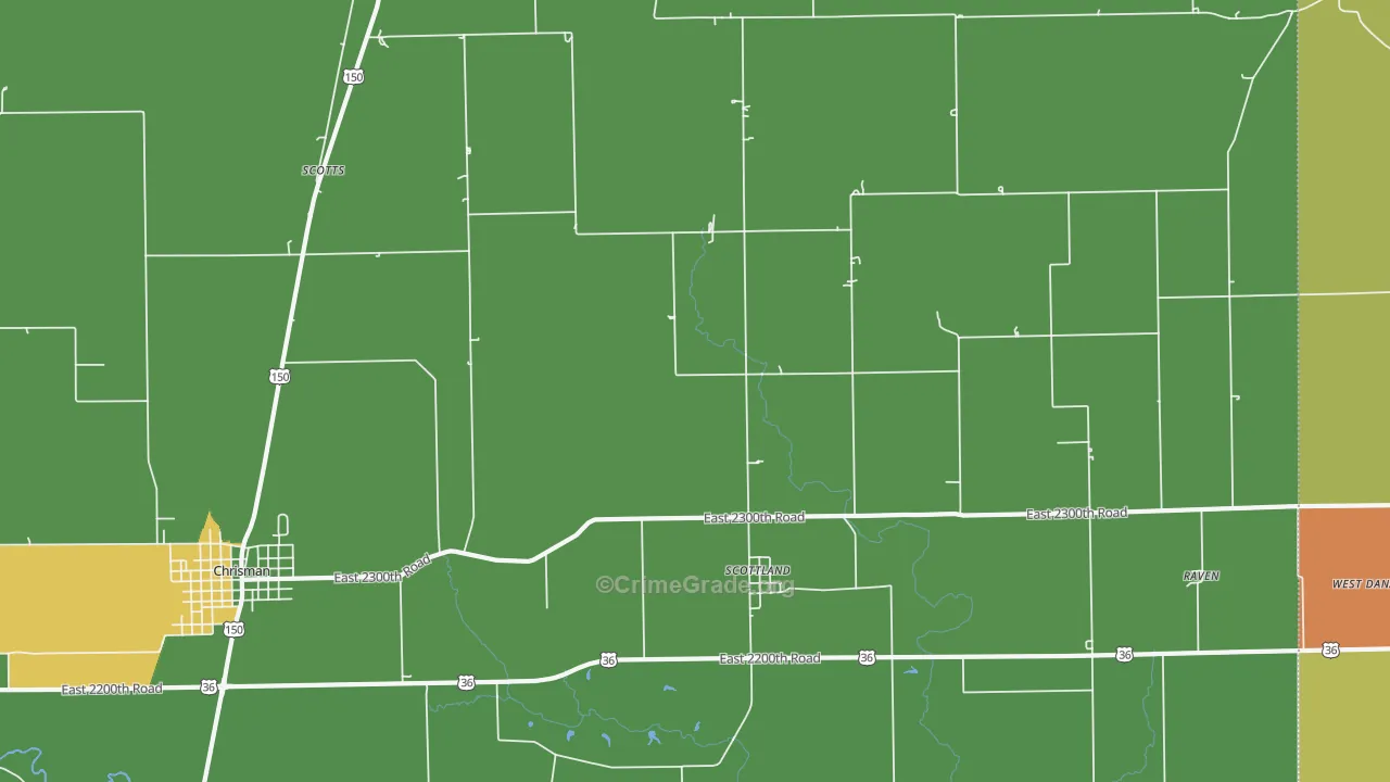 Scottland, IL Map of Vandalism Rates