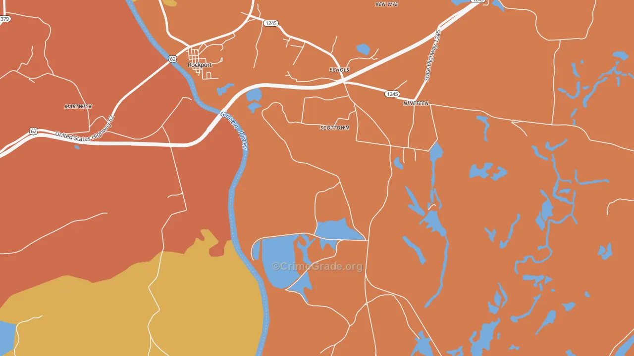 Scottown, KY Map of Vandalism Rates